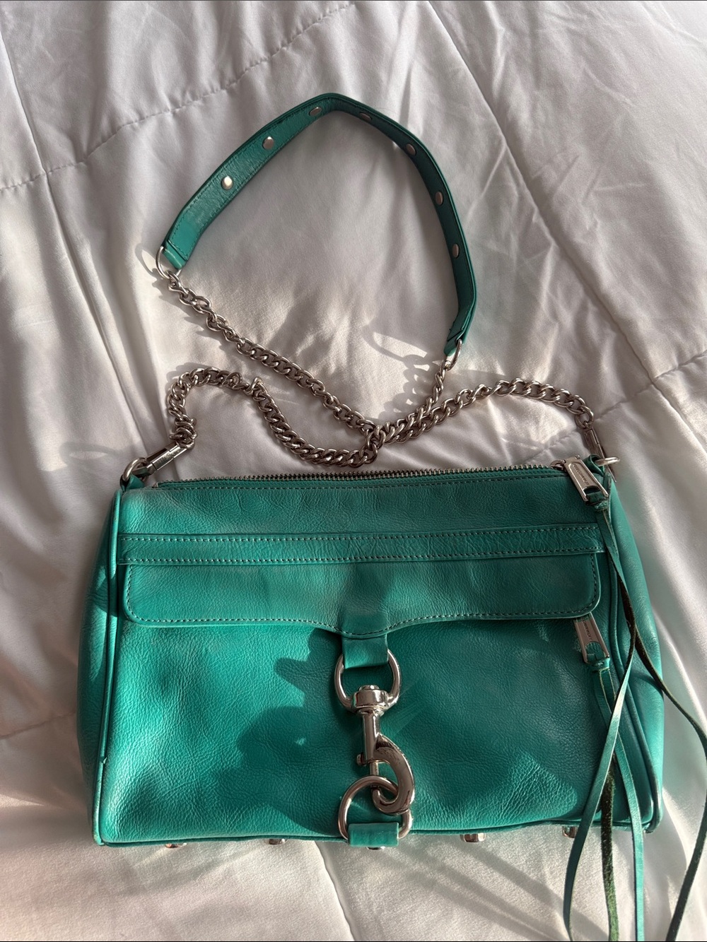 Rebecca Minkoff Leather Shoulder Bag with Chain Strap